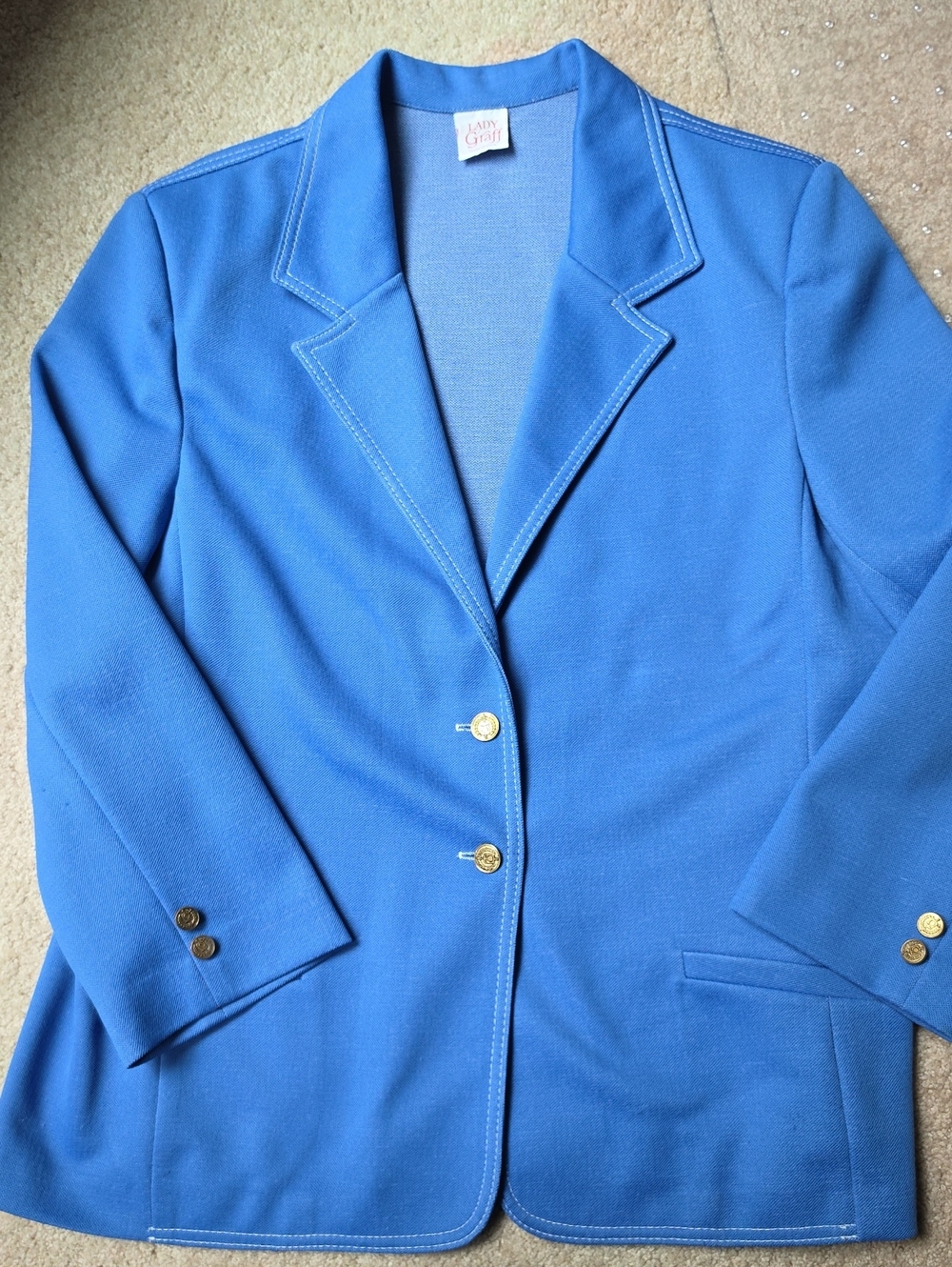 Vintage Blue Tailored Blazer Jacket